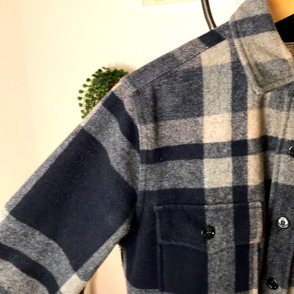 J. Crew Wallace & Barnes Plaid Heavy Work Shirt Jacket Wool Coat XS - Picture 3 of 10